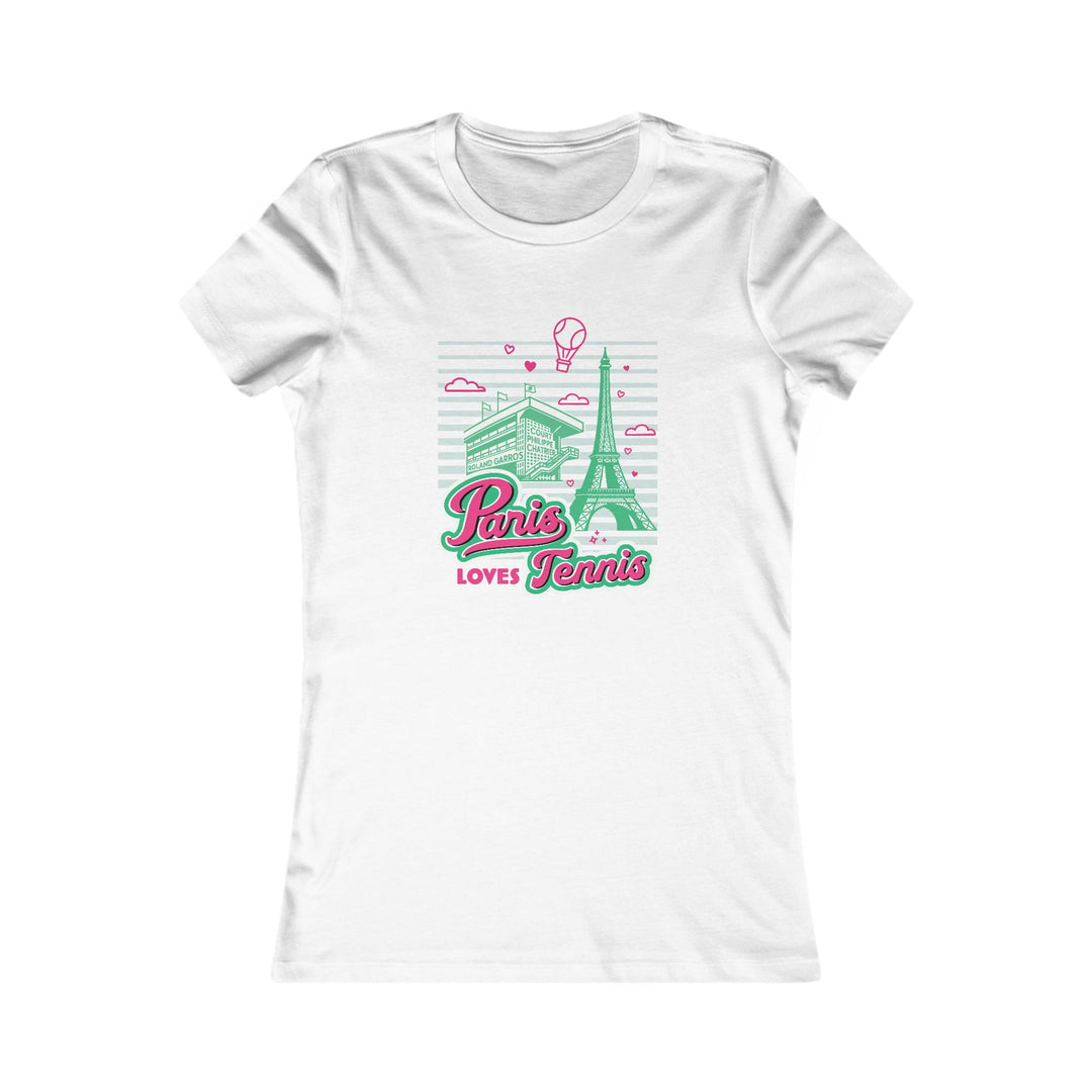 Paris Loves Tennis Women's Fitted Tee