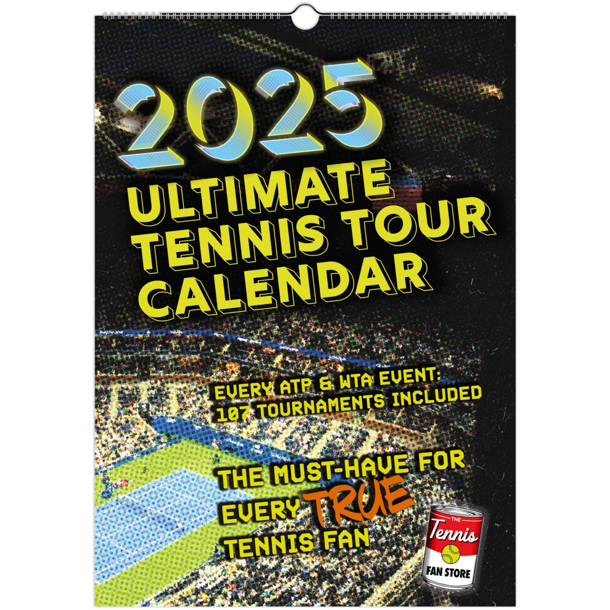 2025 Tennis Calendar 🎾 | ATP & WTA Tournament Dates - Wall Calendar A3