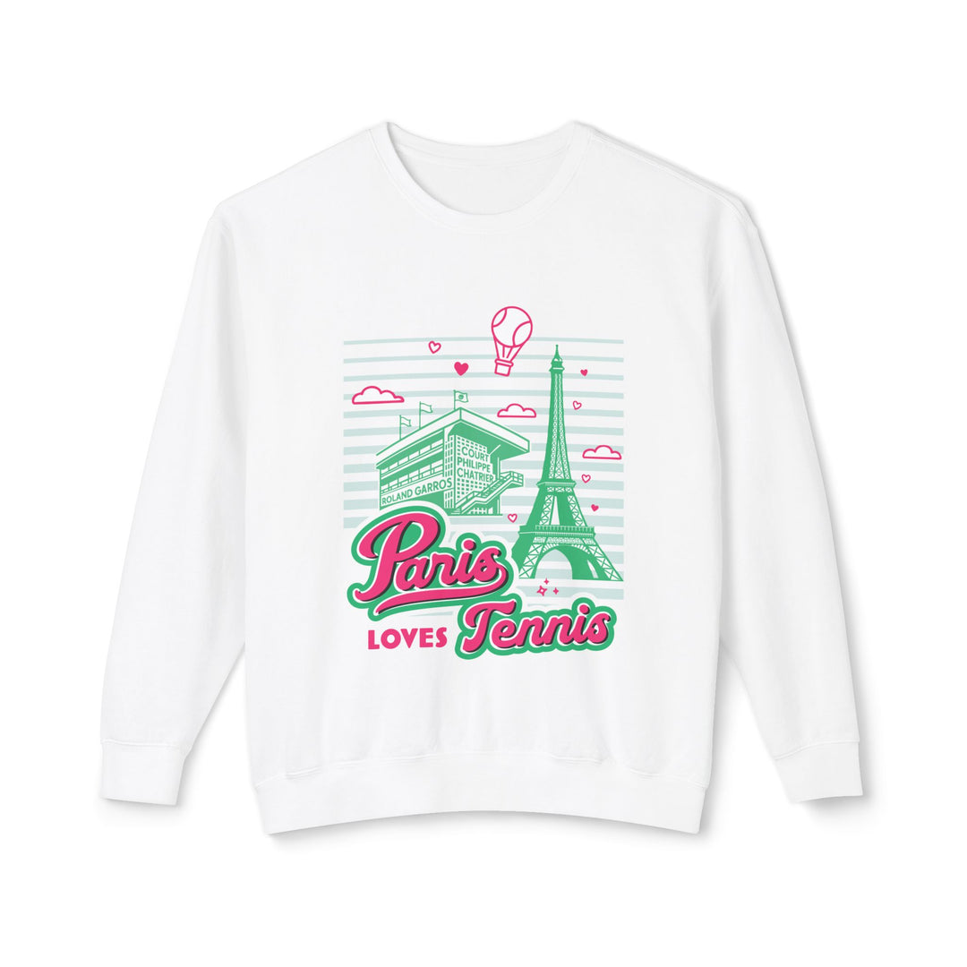 Paris Loves Tennis Lightweight Sweatshirt