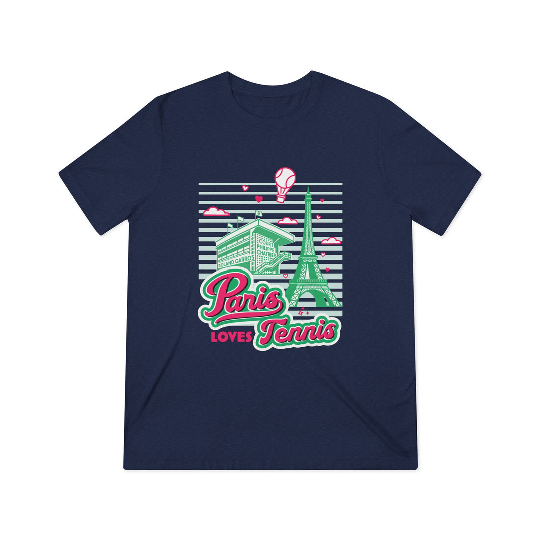 Paris Loves Tennis Unisex Triblend T-Shirt