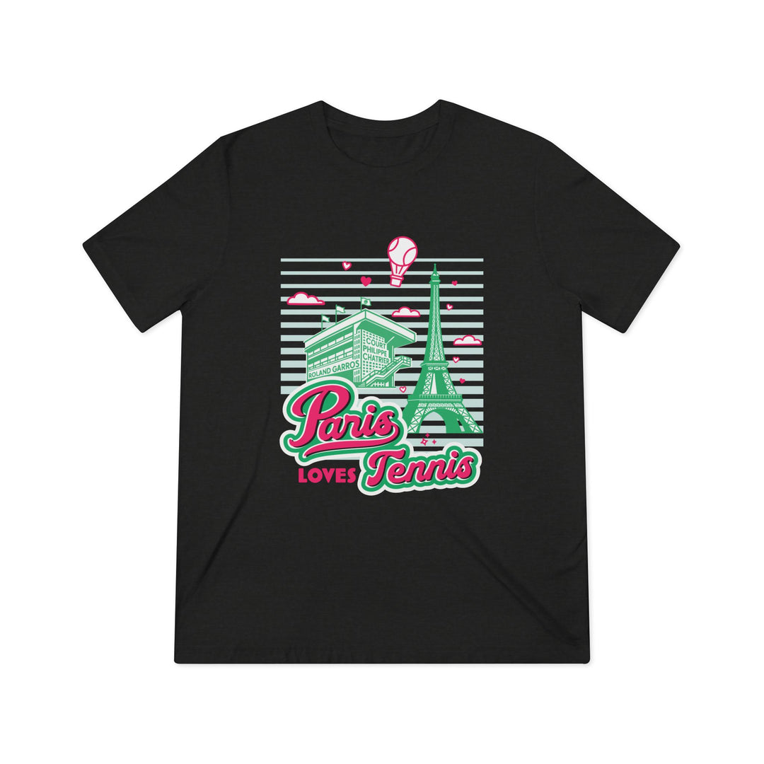Paris Loves Tennis Unisex Triblend T-Shirt