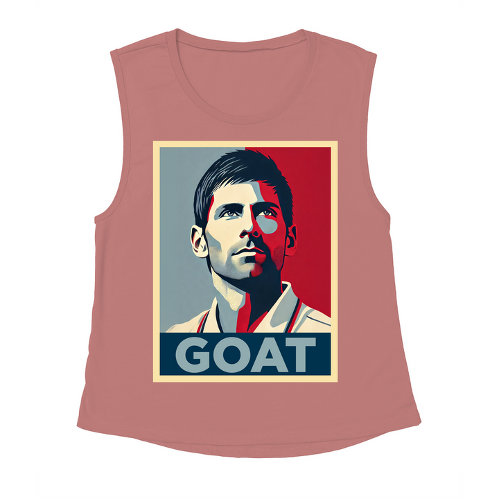 Novak Djokovic GOAT Women's Flowy Scoop Muscle Tank