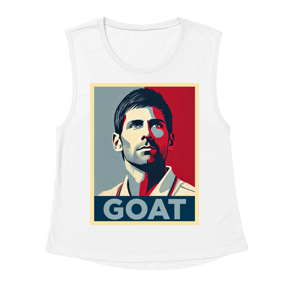 Novak Djokovic GOAT Women's Flowy Scoop Muscle Tank