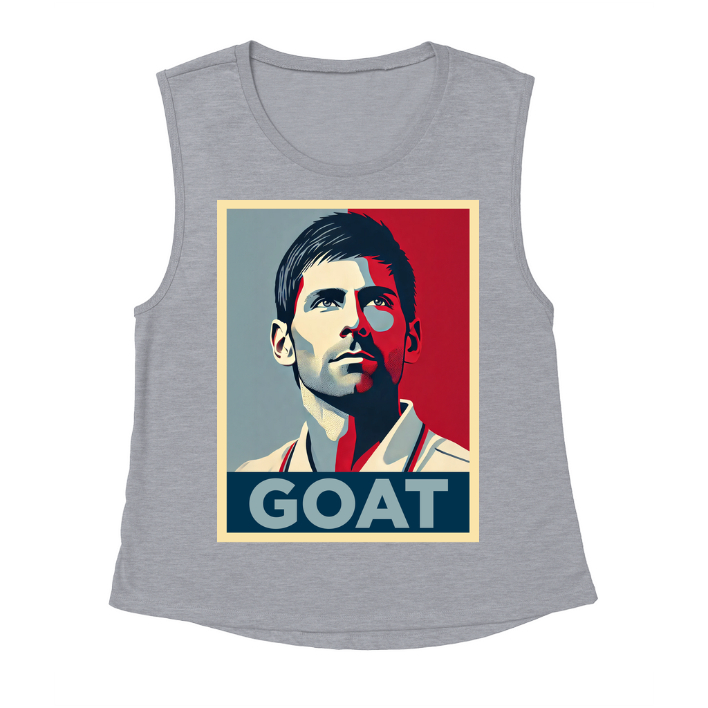 Novak Djokovic GOAT Women's Flowy Scoop Muscle Tank