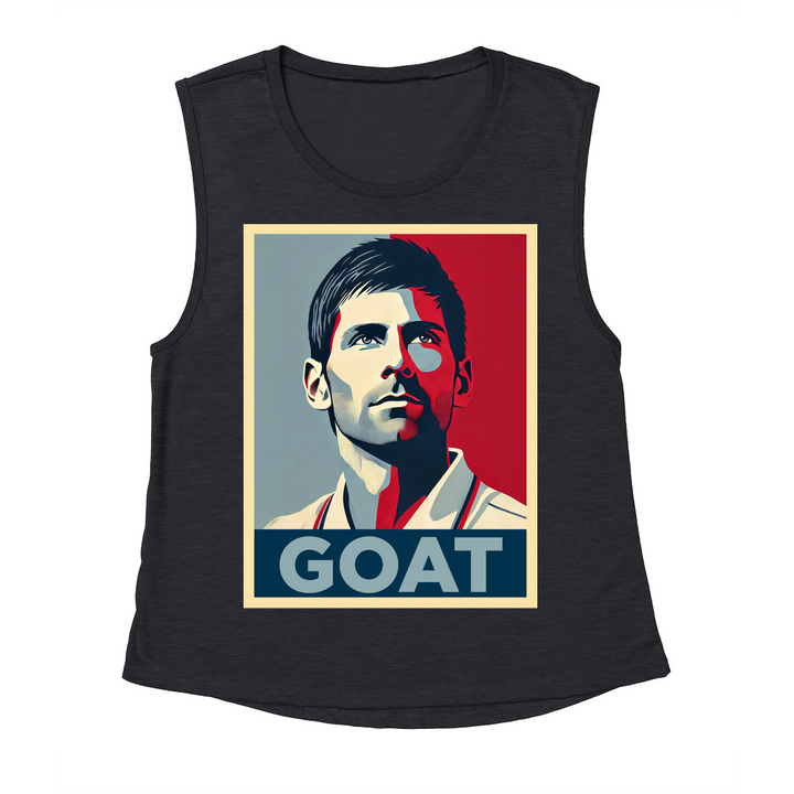 Novak Djokovic GOAT Women's Flowy Scoop Muscle Tank