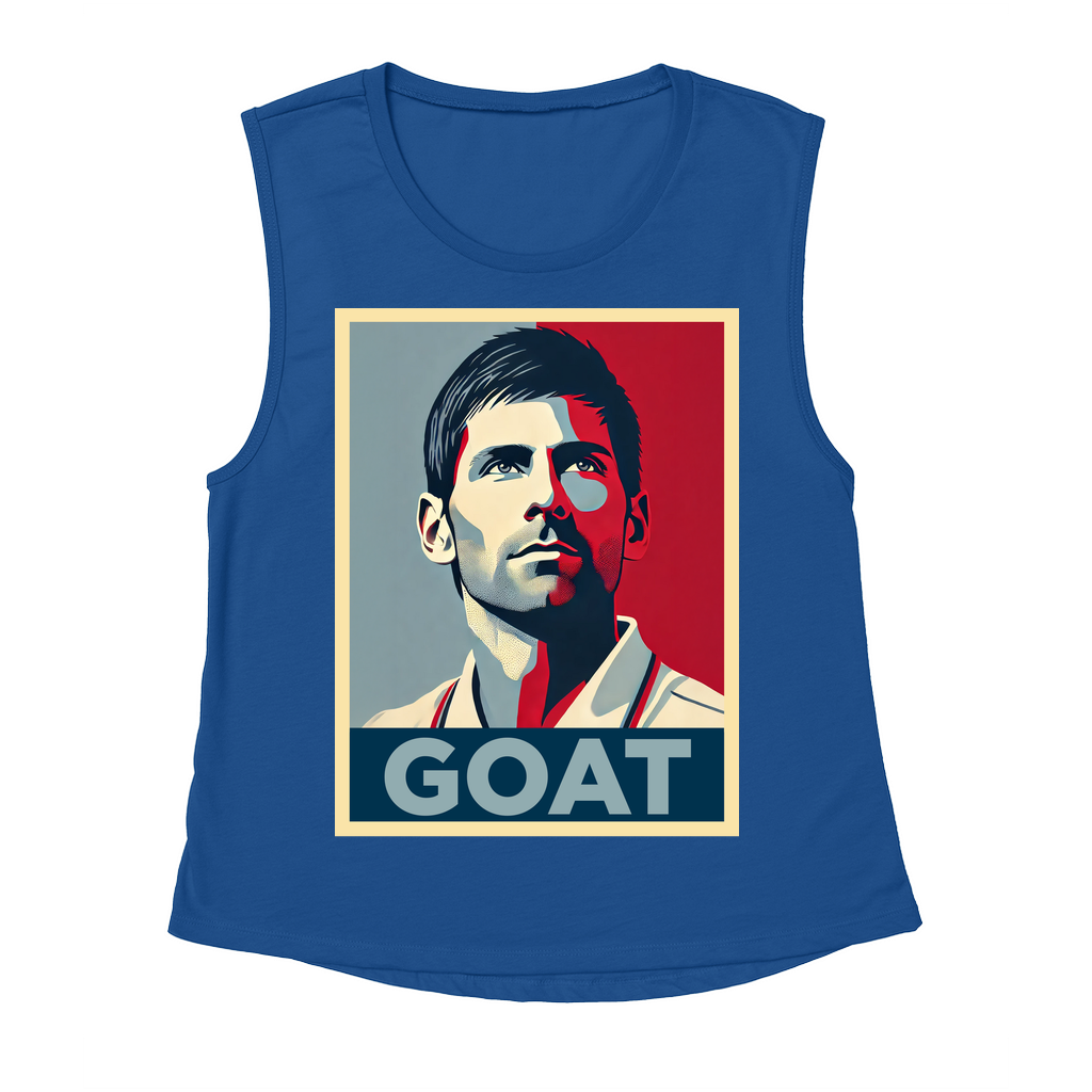 Novak Djokovic GOAT Women's Flowy Scoop Muscle Tank